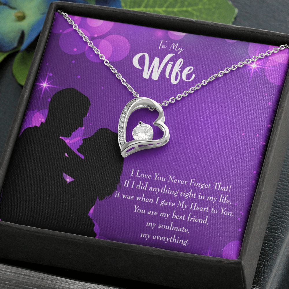 To My Wife You Have my Heart Forever Necklace w Message Card-Express Your Love Gifts