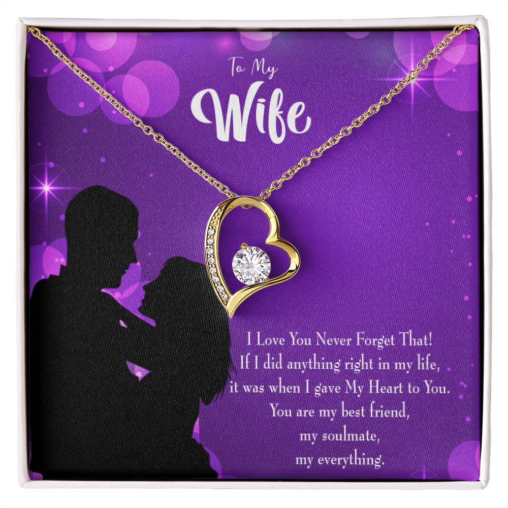 To My Wife You Have my Heart Forever Necklace w Message Card-Express Your Love Gifts