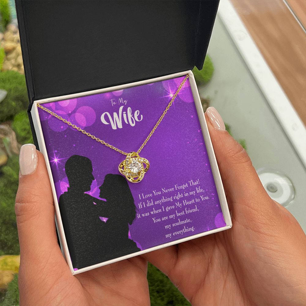 To My Wife You Have my Heart Infinity Knot Necklace Message Card-Express Your Love Gifts