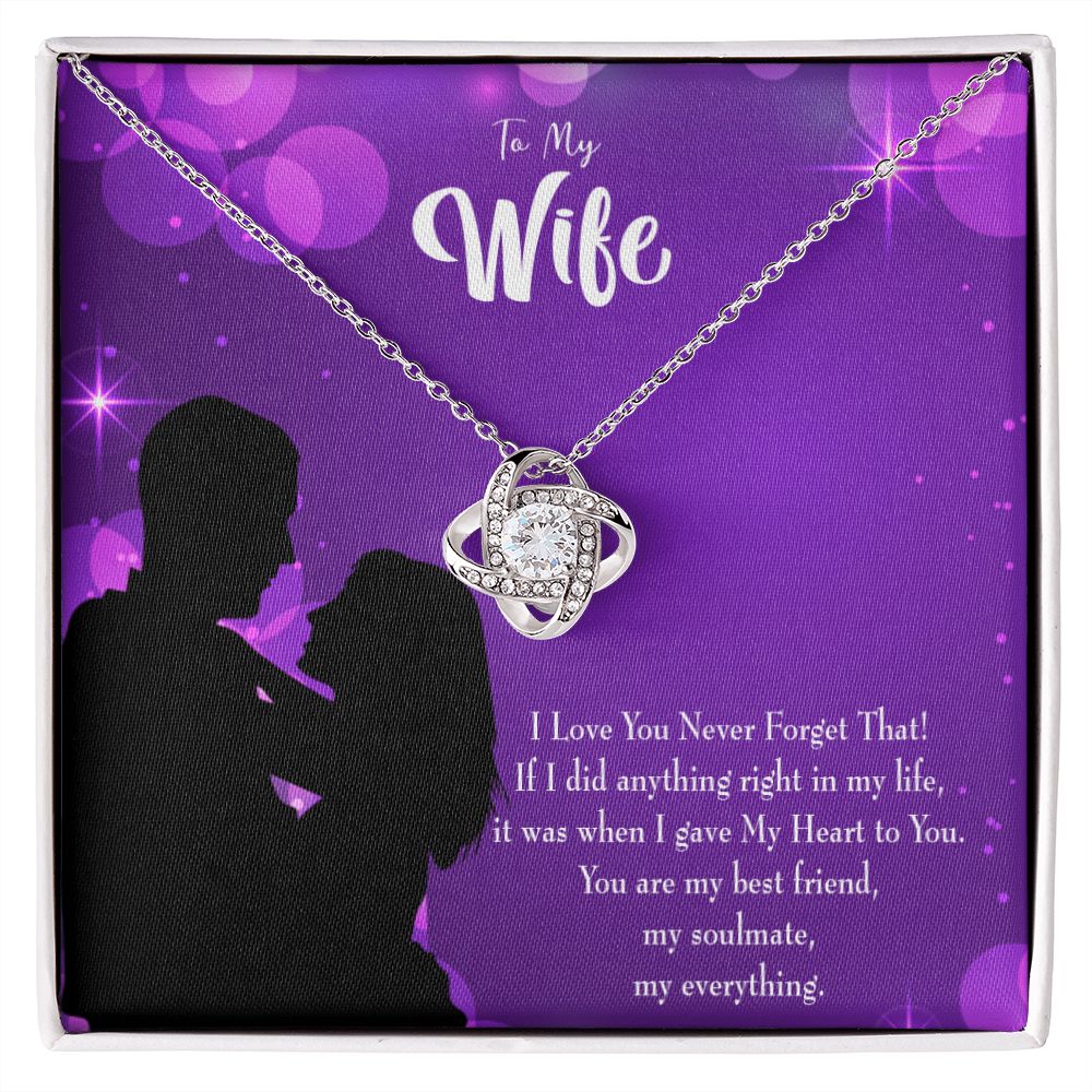 To My Wife You Have my Heart Infinity Knot Necklace Message Card-Express Your Love Gifts