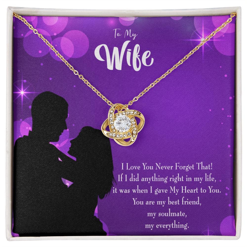 To My Wife You Have my Heart Infinity Knot Necklace Message Card-Express Your Love Gifts