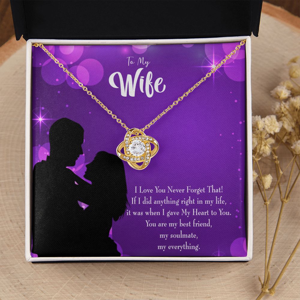To My Wife You Have my Heart Infinity Knot Necklace Message Card-Express Your Love Gifts
