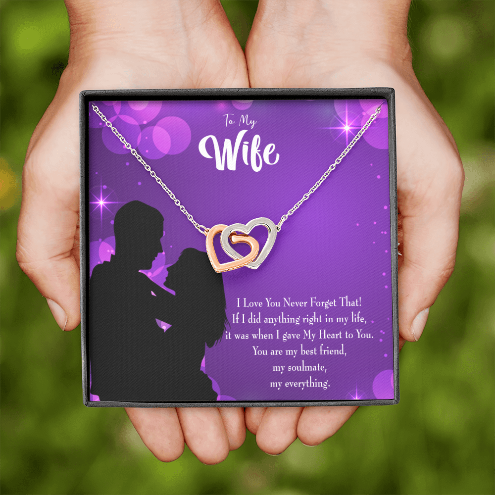 To My Wife You Have my Heart Inseparable Necklace-Express Your Love Gifts