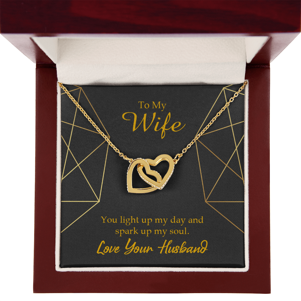 To My Wife You Light Up My Day Inseparable Necklace-Express Your Love Gifts