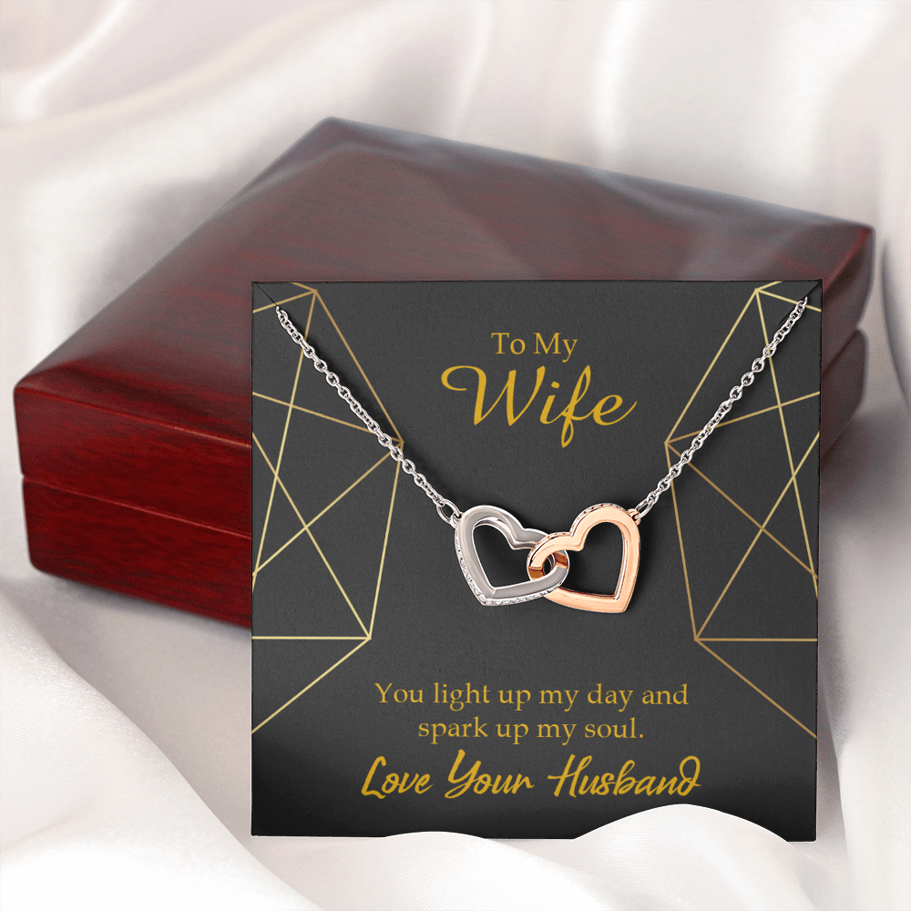 To My Wife You Light Up My Day Inseparable Necklace-Express Your Love Gifts