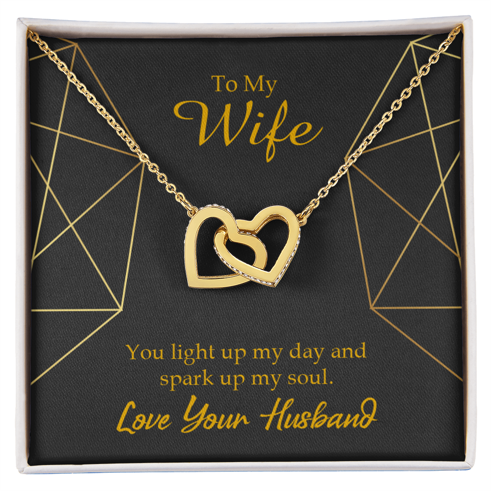 To My Wife You Light Up My Day Inseparable Necklace-Express Your Love Gifts