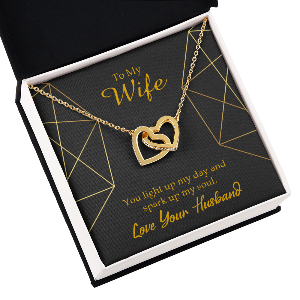 To My Wife You Light Up My Day Inseparable Necklace-Express Your Love Gifts