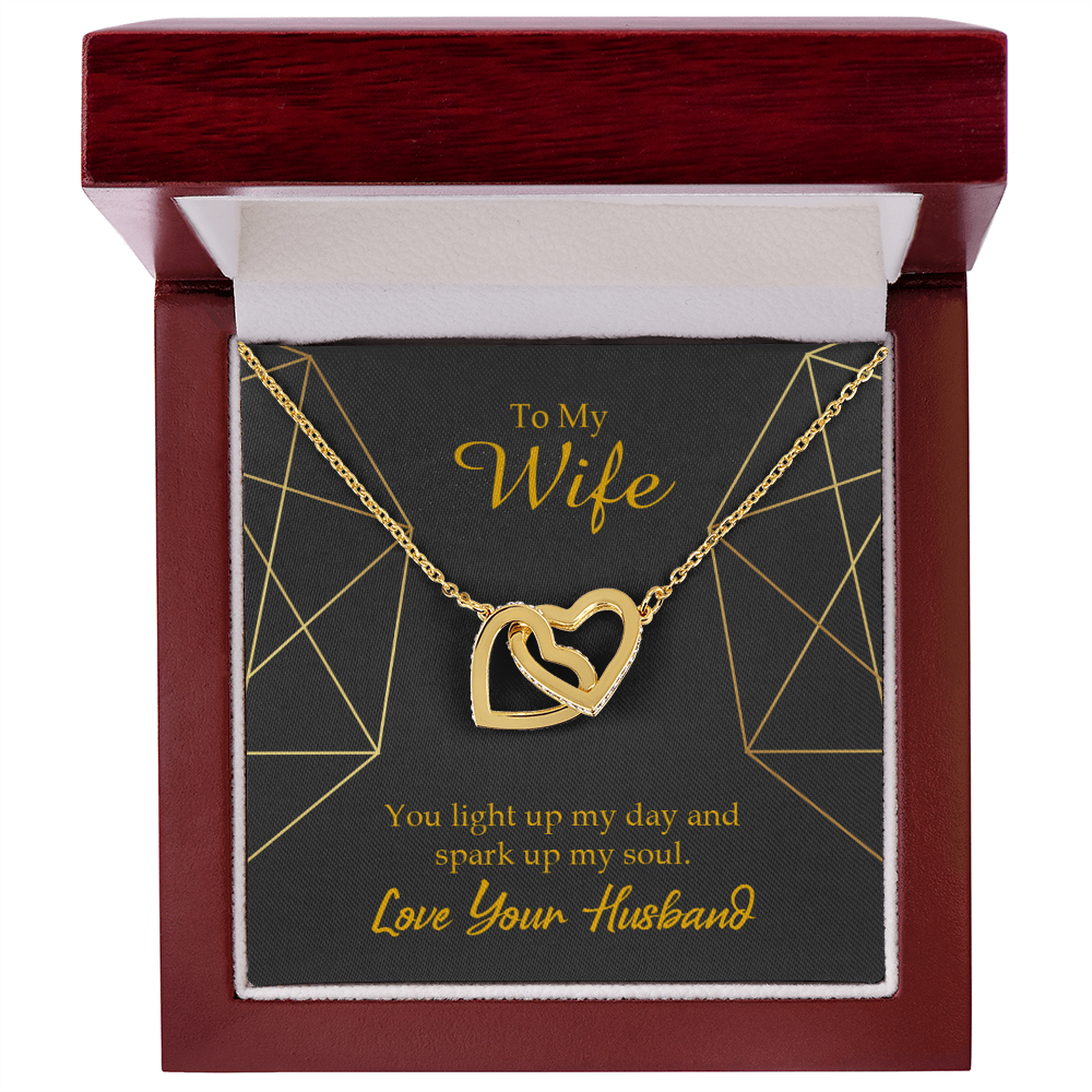 To My Wife You Light Up My Day Inseparable Necklace-Express Your Love Gifts