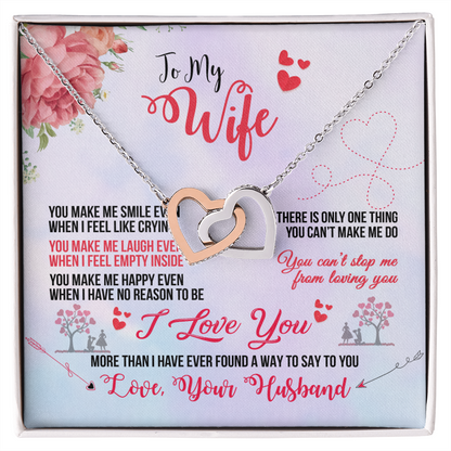 To My Wife You Make Me Smile Inseparable Necklace-Express Your Love Gifts