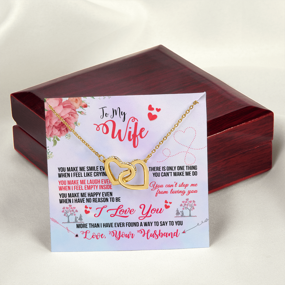 To My Wife You Make Me Smile Inseparable Necklace-Express Your Love Gifts