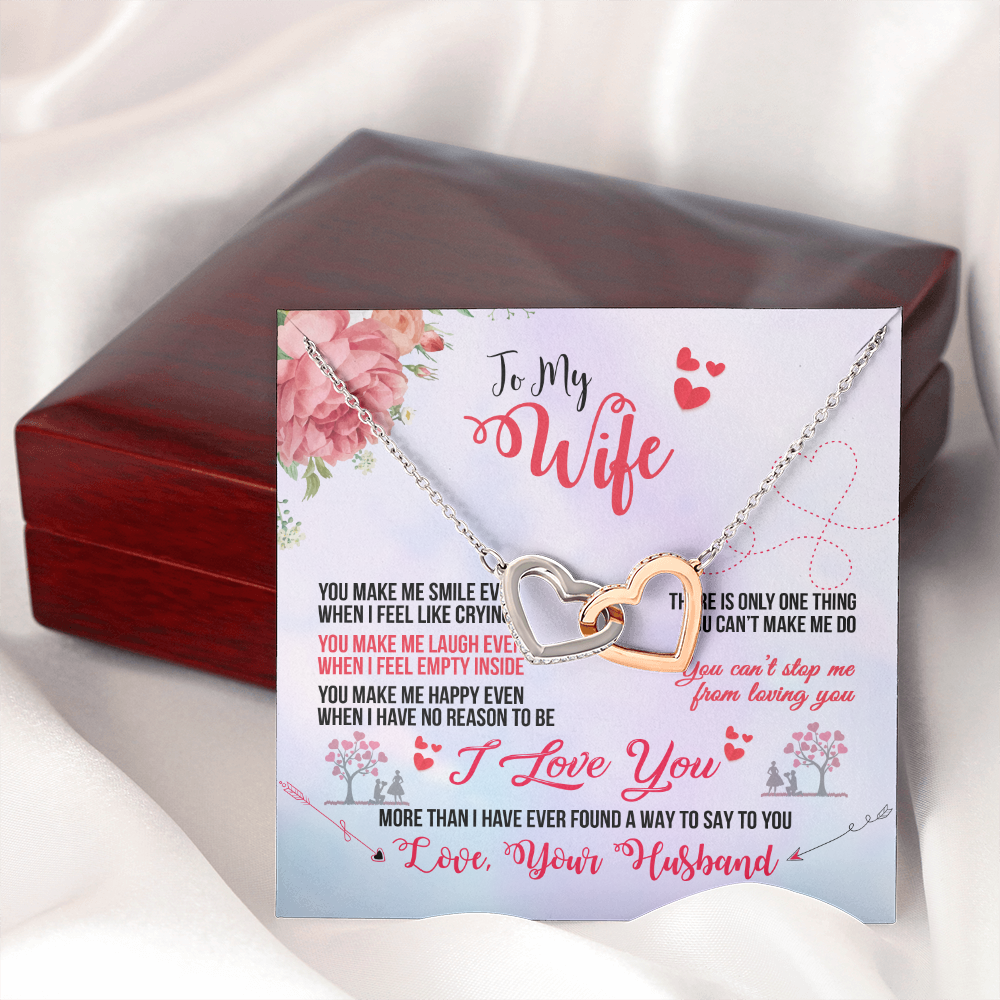 To My Wife You Make Me Smile Inseparable Necklace-Express Your Love Gifts