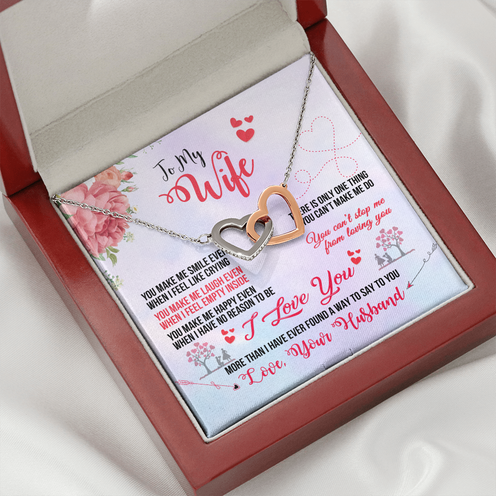 To My Wife You Make Me Smile Inseparable Necklace-Express Your Love Gifts