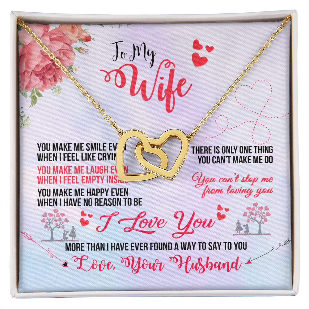 To My Wife You Make Me Smile Inseparable Necklace-Express Your Love Gifts