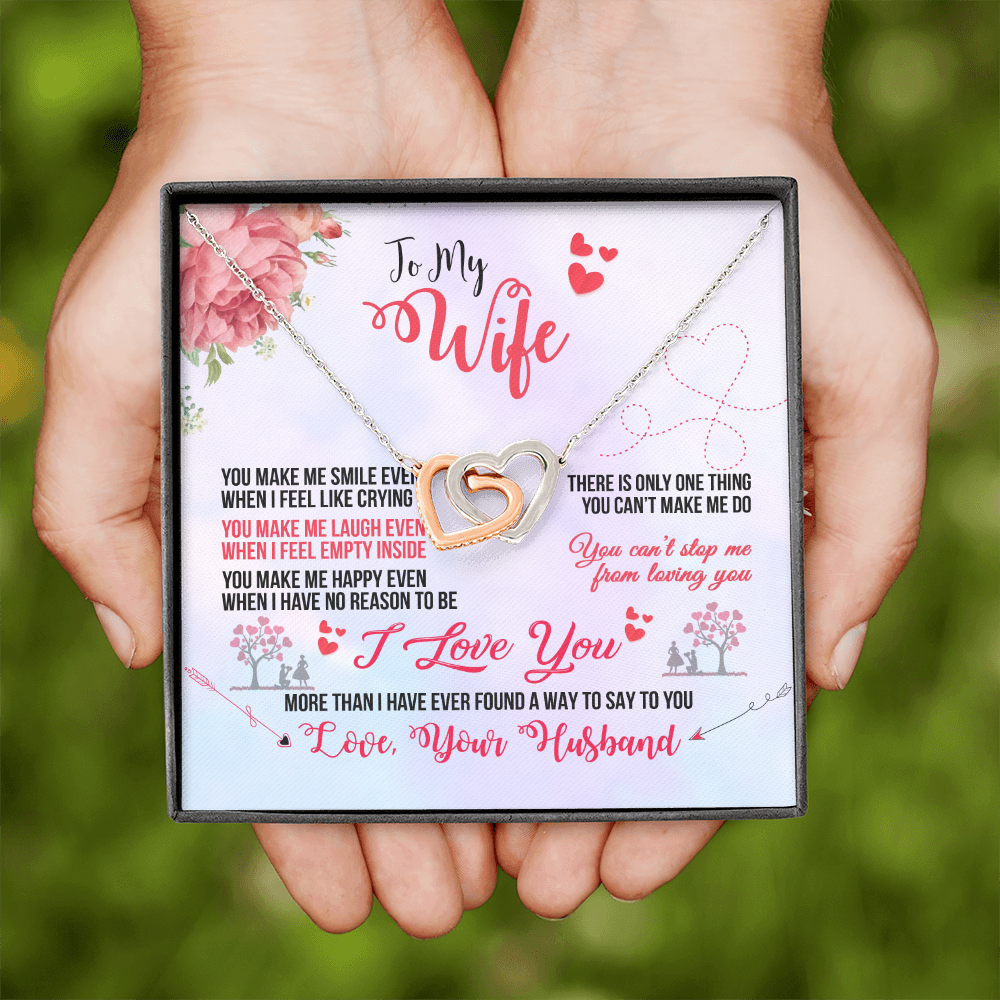 To My Wife You Make Me Smile Inseparable Necklace-Express Your Love Gifts