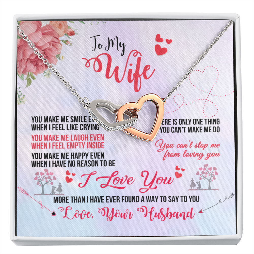 To My Wife You Make Me Smile Inseparable Necklace-Express Your Love Gifts