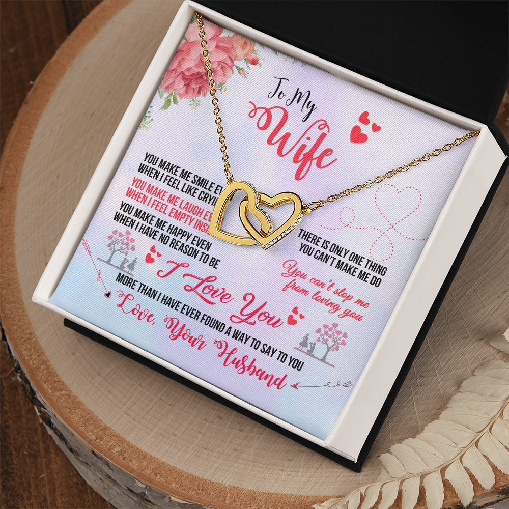 To My Wife You Make Me Smile Inseparable Necklace-Express Your Love Gifts