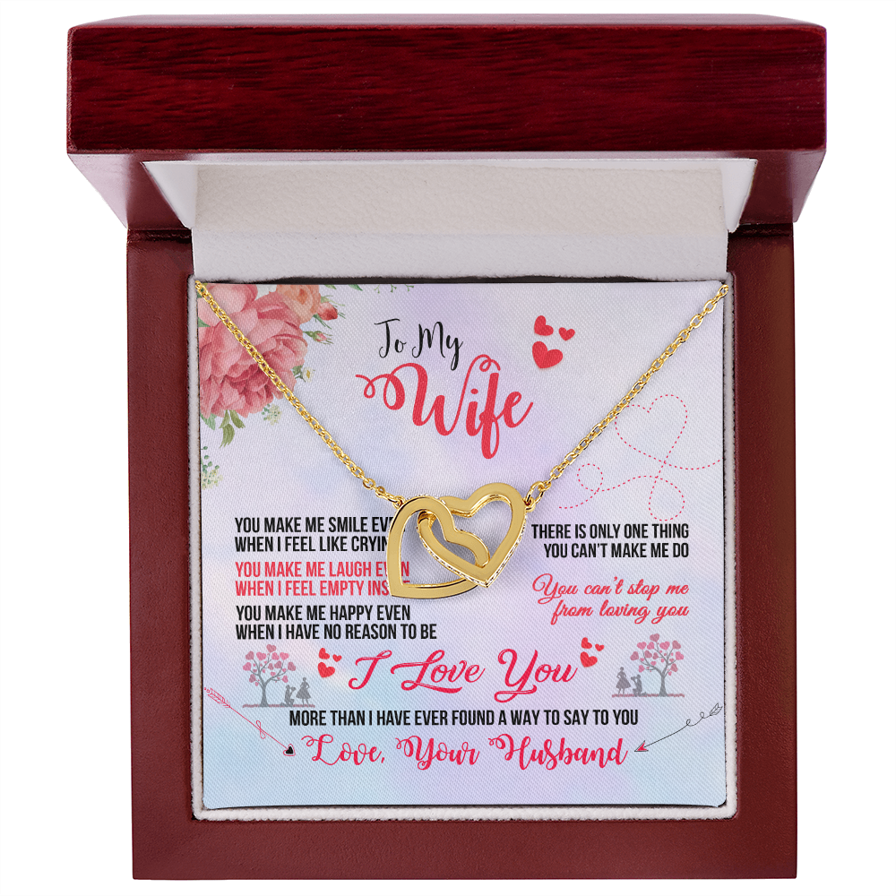 To My Wife You Make Me Smile Inseparable Necklace-Express Your Love Gifts