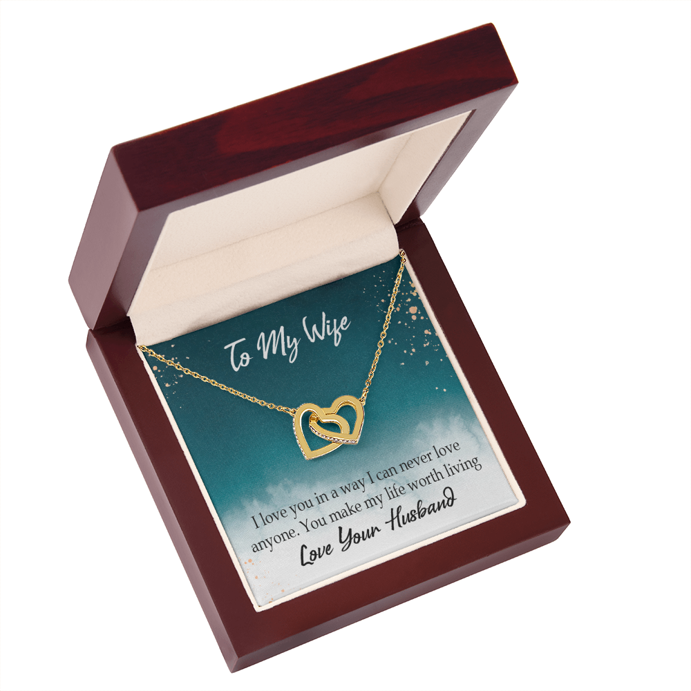 To My Wife You Make My Life Worth Living Inseparable Necklace-Express Your Love Gifts