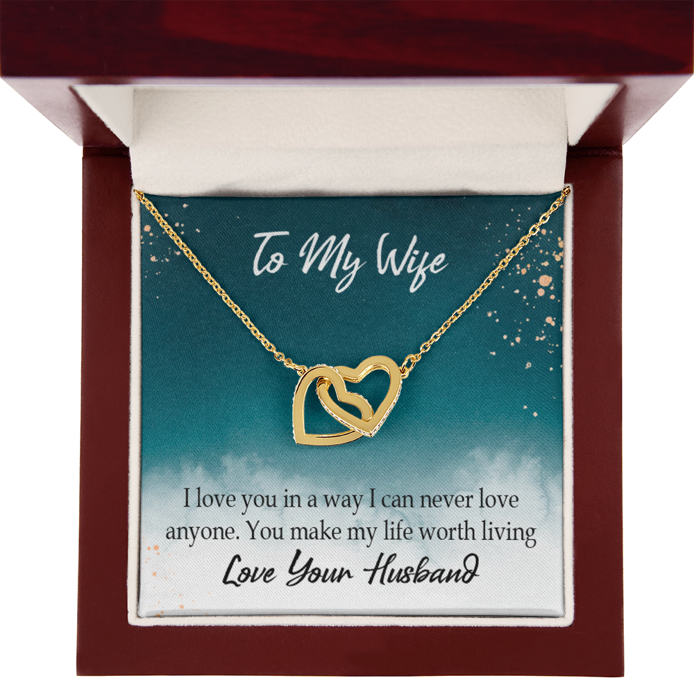 To My Wife You Make My Life Worth Living Inseparable Necklace-Express Your Love Gifts