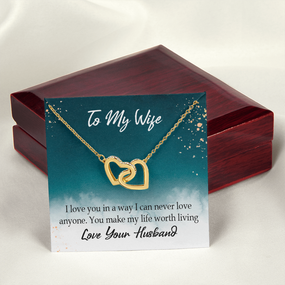 To My Wife You Make My Life Worth Living Inseparable Necklace-Express Your Love Gifts