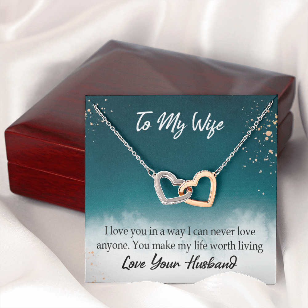 To My Wife You Make My Life Worth Living Inseparable Necklace-Express Your Love Gifts