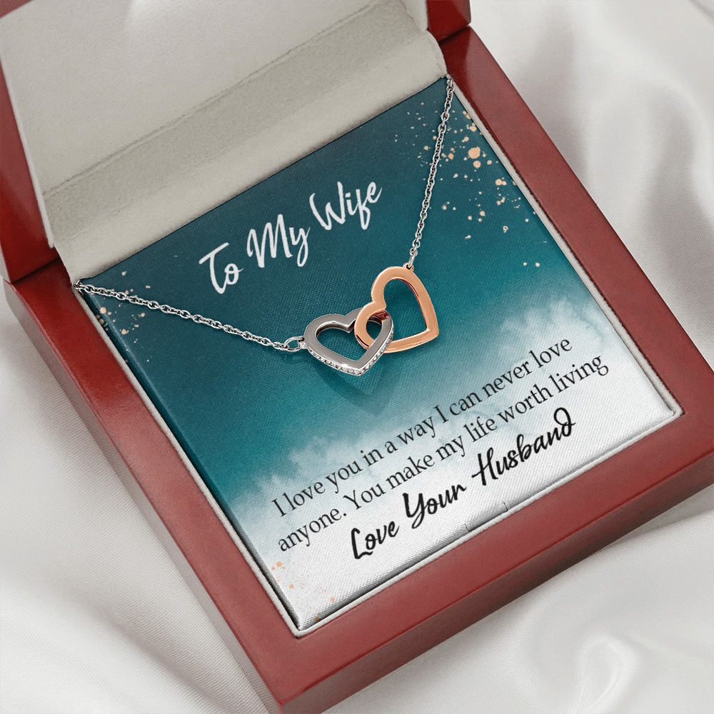 To My Wife You Make My Life Worth Living Inseparable Necklace-Express Your Love Gifts