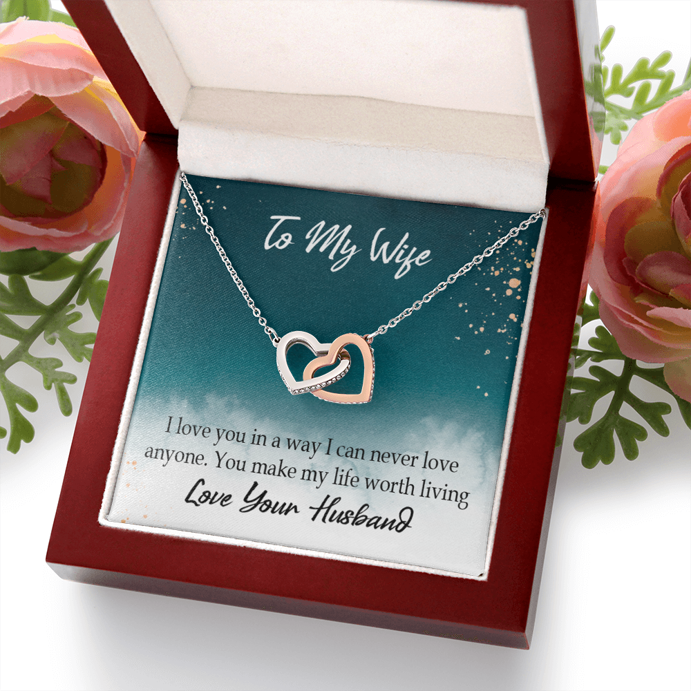 To My Wife You Make My Life Worth Living Inseparable Necklace-Express Your Love Gifts