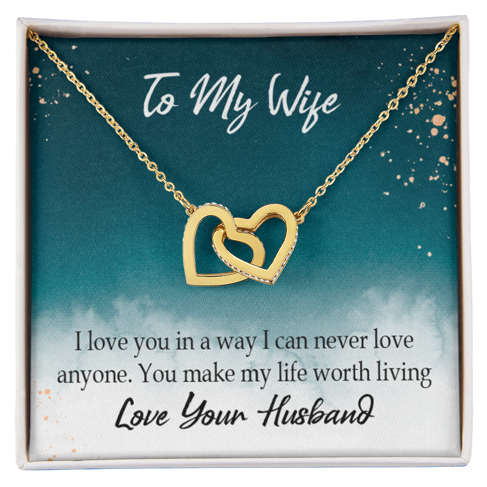 To My Wife You Make My Life Worth Living Inseparable Necklace-Express Your Love Gifts