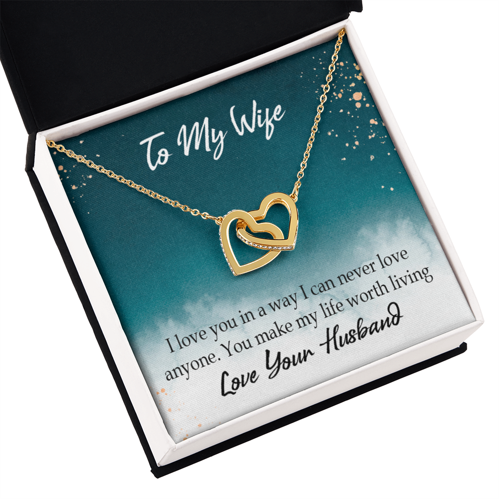 To My Wife You Make My Life Worth Living Inseparable Necklace-Express Your Love Gifts