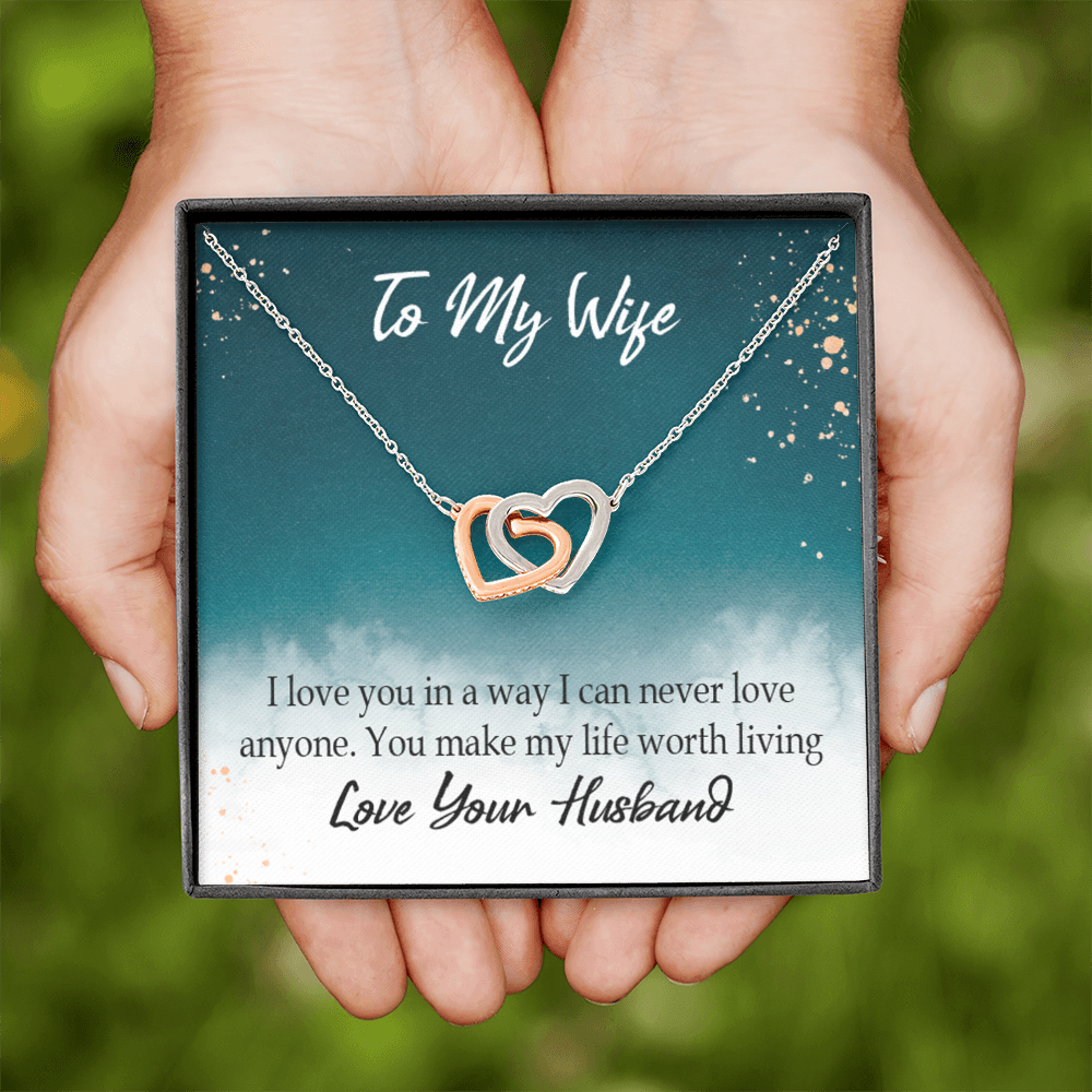 To My Wife You Make My Life Worth Living Inseparable Necklace-Express Your Love Gifts