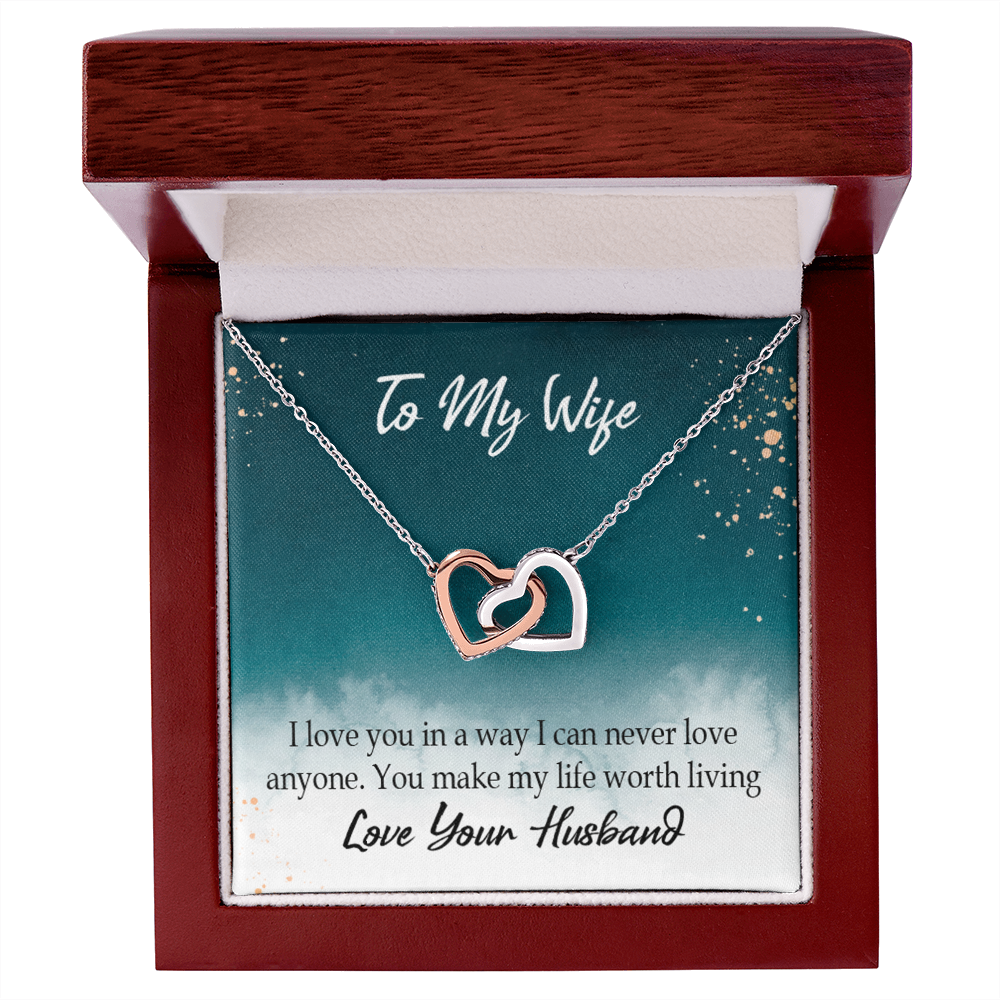 To My Wife You Make My Life Worth Living Inseparable Necklace-Express Your Love Gifts