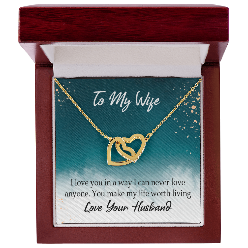 To My Wife You Make My Life Worth Living Inseparable Necklace-Express Your Love Gifts