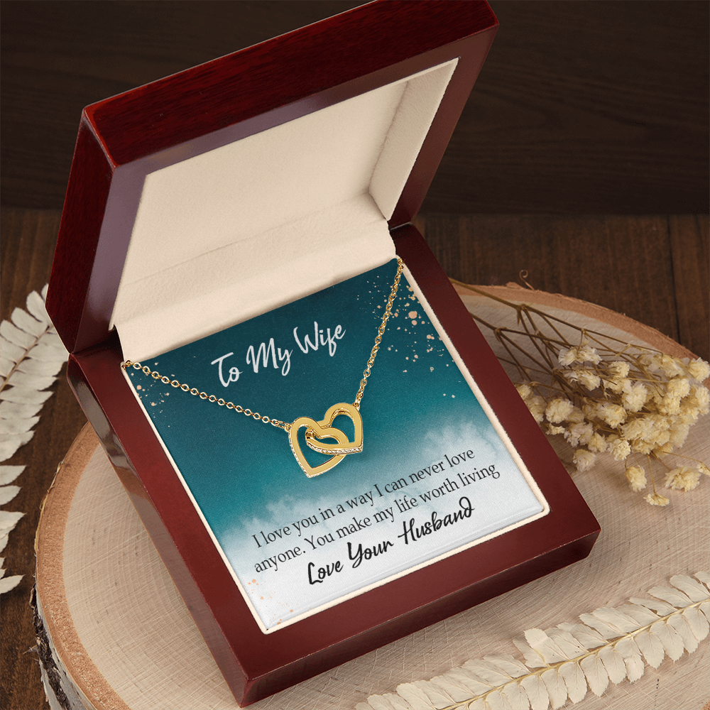 To My Wife You Make My Life Worth Living Inseparable Necklace-Express Your Love Gifts