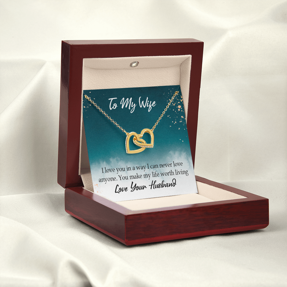 To My Wife You Make My Life Worth Living Inseparable Necklace-Express Your Love Gifts