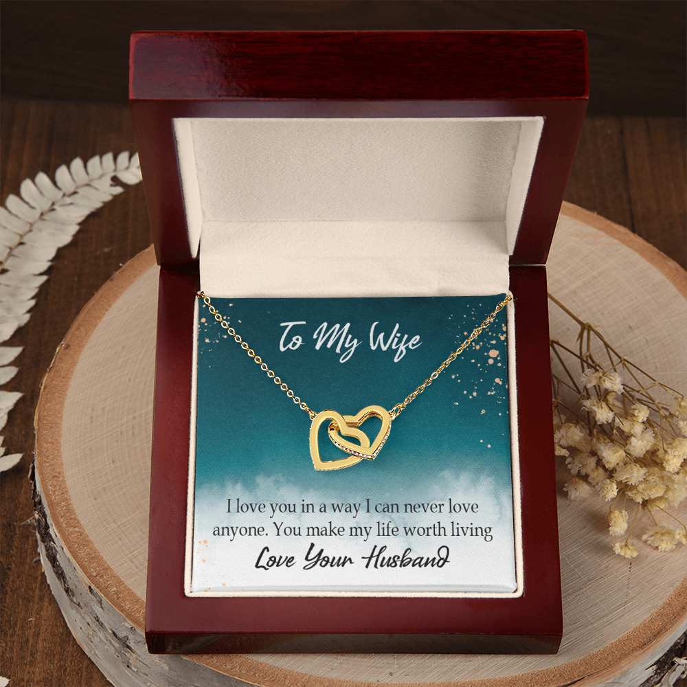 To My Wife You Make My Life Worth Living Inseparable Necklace-Express Your Love Gifts