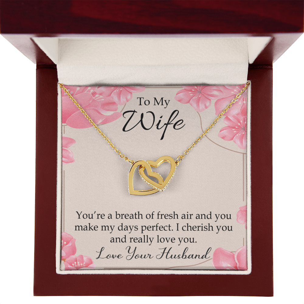 To My Wife You’re a Breath of Fresh Air Inseparable Necklace-Express Your Love Gifts