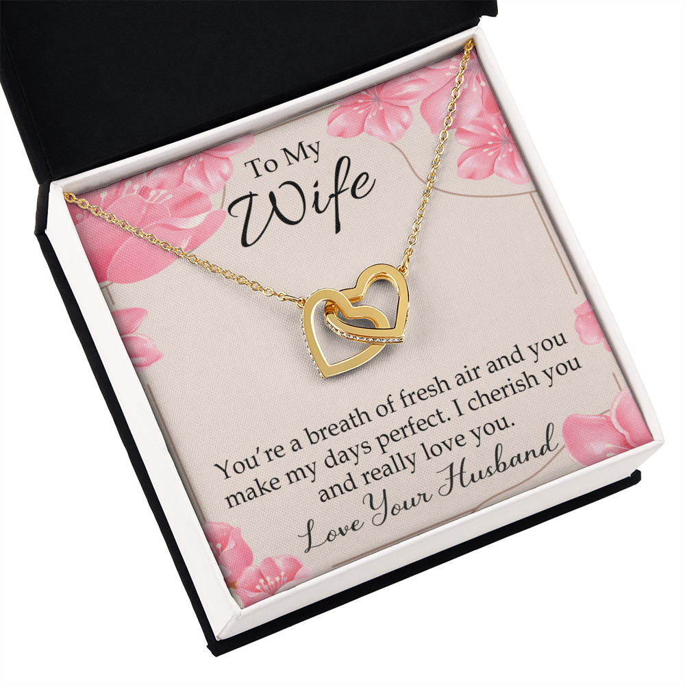 To My Wife You’re a Breath of Fresh Air Inseparable Necklace-Express Your Love Gifts