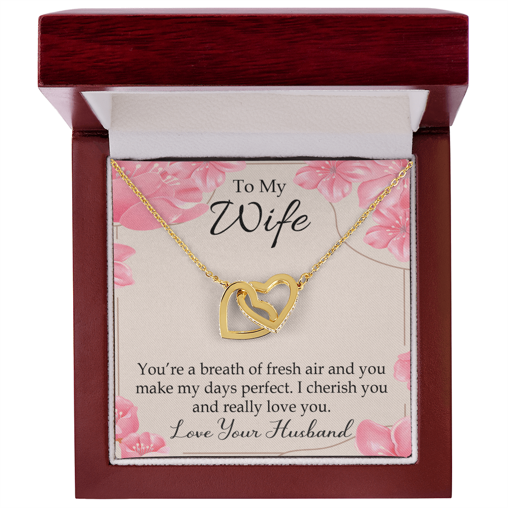 To My Wife You’re a Breath of Fresh Air Inseparable Necklace-Express Your Love Gifts