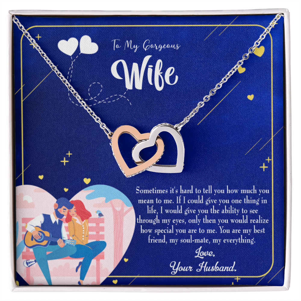 To My Wife You're My Best Friend My Everything Inseparable Necklace-Express Your Love Gifts
