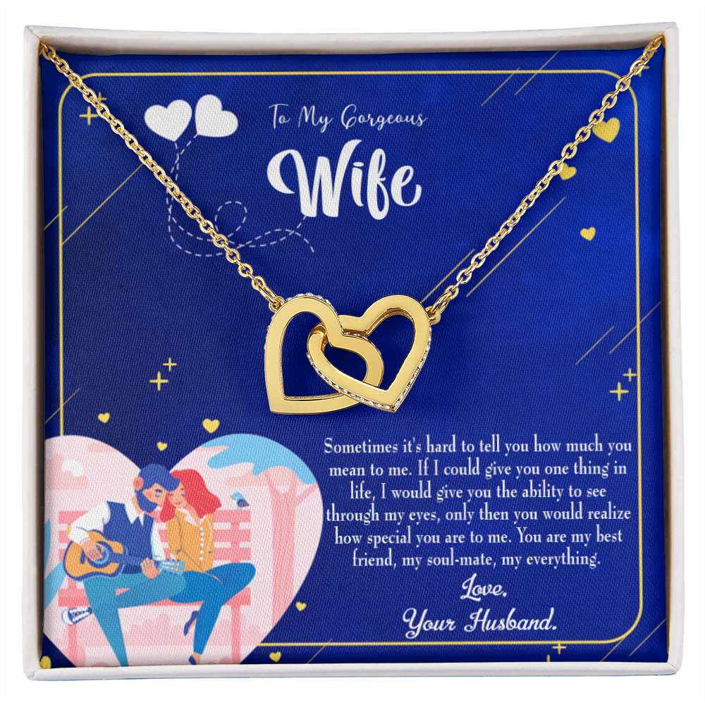 To My Wife You're My Best Friend My Everything Inseparable Necklace-Express Your Love Gifts