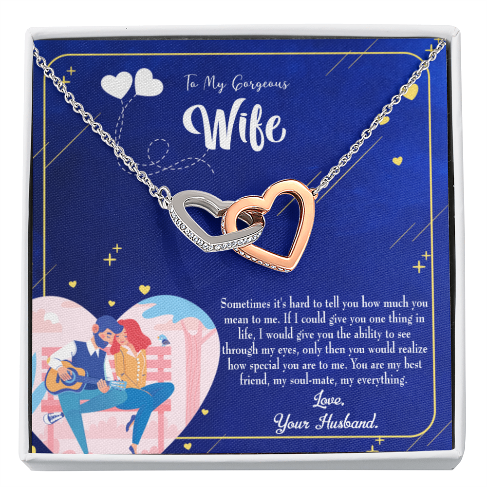 To My Wife You're My Best Friend My Everything Inseparable Necklace-Express Your Love Gifts