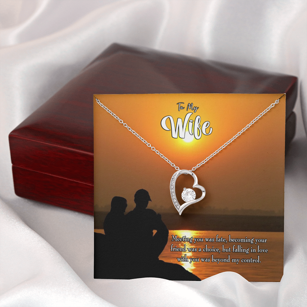 To My Wife You're my Fate Forever Necklace w Message Card-Express Your Love Gifts