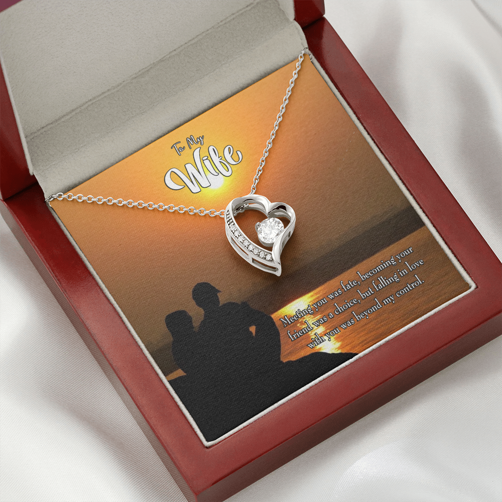 To My Wife You're my Fate Forever Necklace w Message Card-Express Your Love Gifts