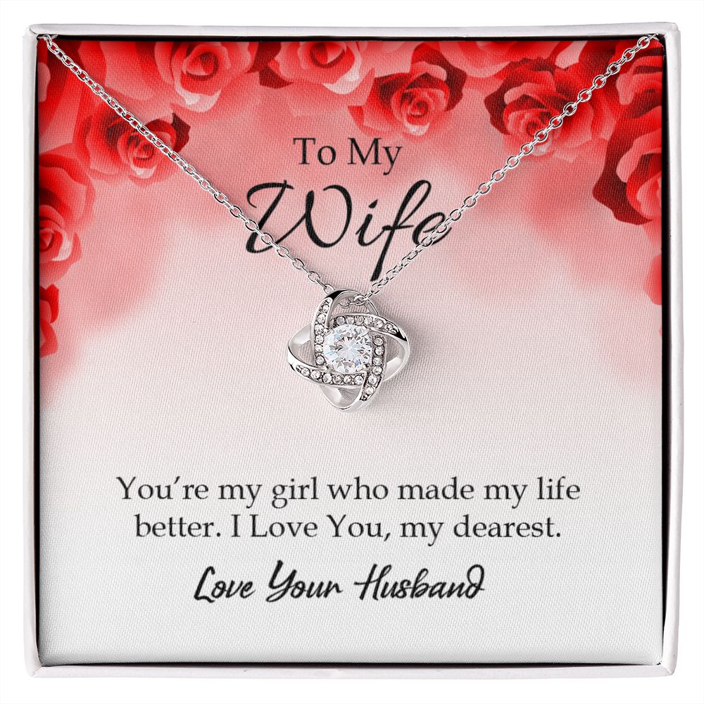 To My Wife You’re My Girl Infinity Knot Necklace Message Card-Express Your Love Gifts