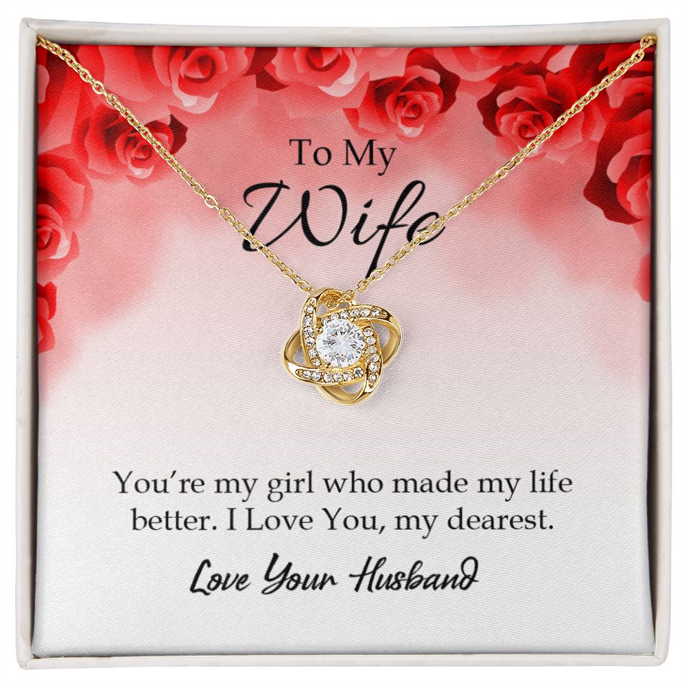 To My Wife You’re My Girl Infinity Knot Necklace Message Card-Express Your Love Gifts