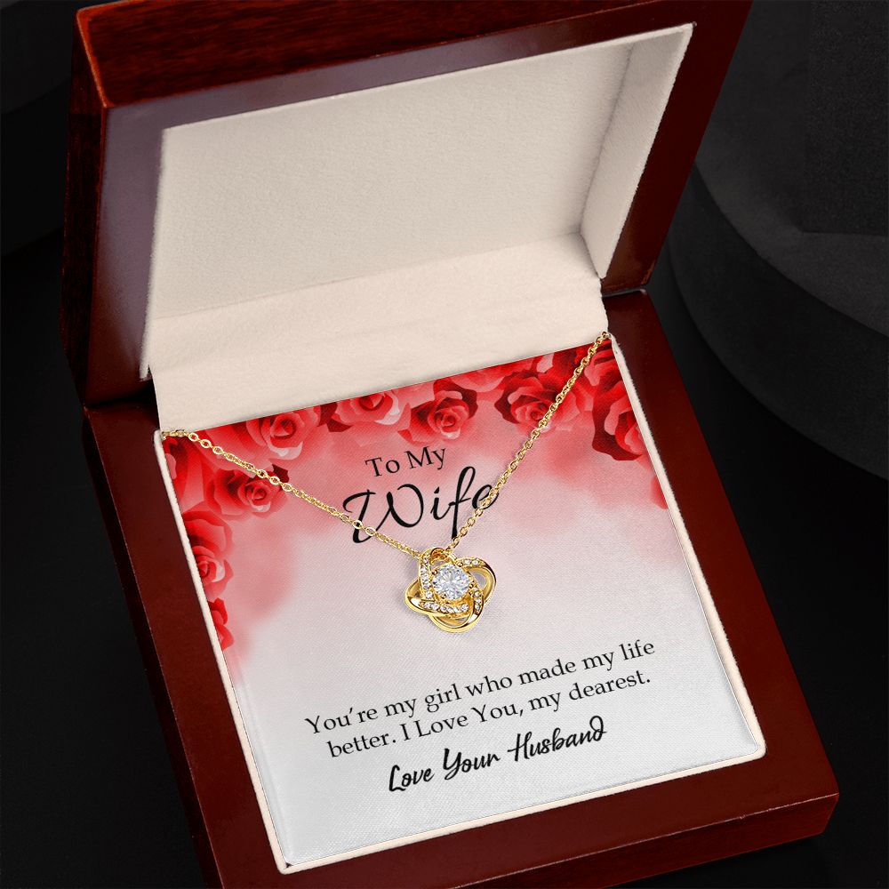 To My Wife You’re My Girl Infinity Knot Necklace Message Card-Express Your Love Gifts