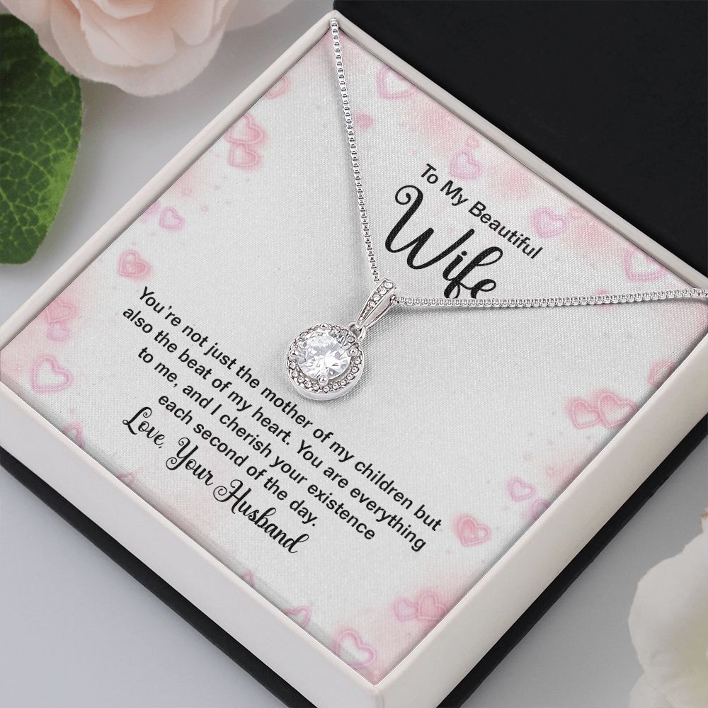 To My Wife You're Not Just the Mother of My Children Eternal Hope Necklace Message Card-Express Your Love Gifts