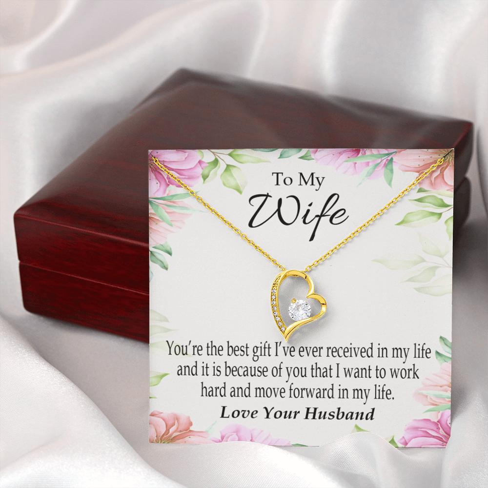 To My Wife You’re The Best Gift Forever Necklace w Message Card-Express Your Love Gifts