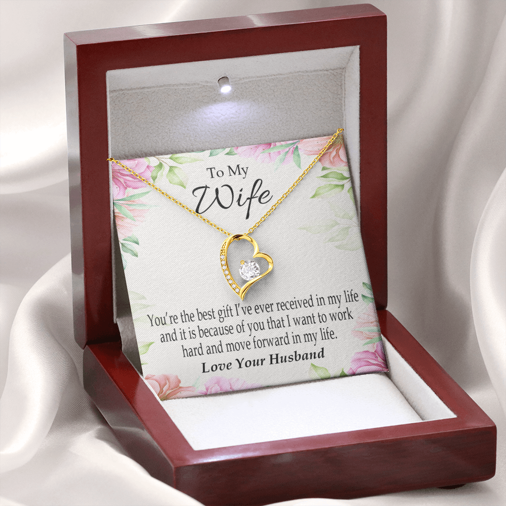 To My Wife You’re The Best Gift Forever Necklace w Message Card-Express Your Love Gifts