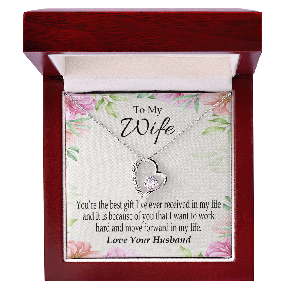 To My Wife You’re The Best Gift Forever Necklace w Message Card-Express Your Love Gifts